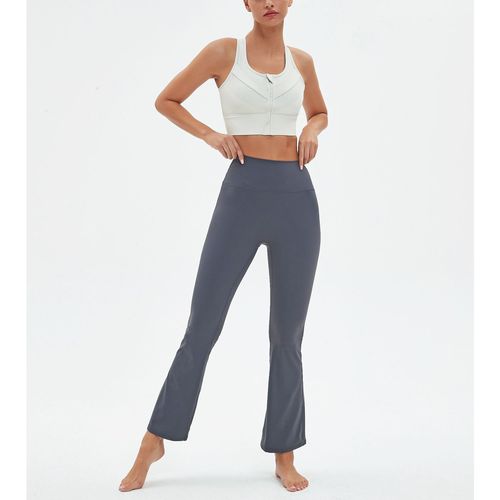 lulu seamless high waist plus size yoga tight bell bottoms peach butt belly tightening jelly gel fitness sports pants