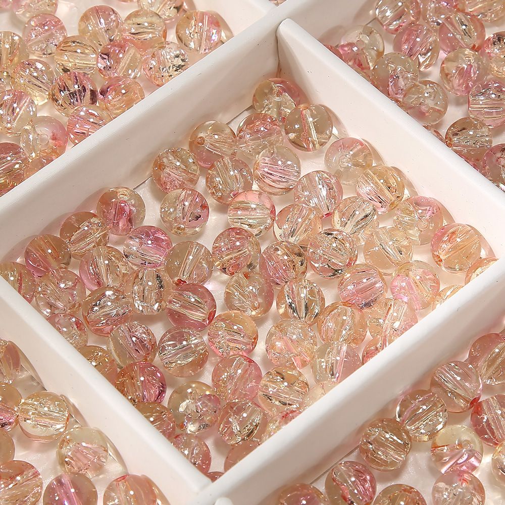 10 ミリメートル [ビッグフィッシュベゴニア] アイスクラック爆発ビーズガラスビーズ手作り diy ブレスレットビーズジュエリーアクセサリー素材