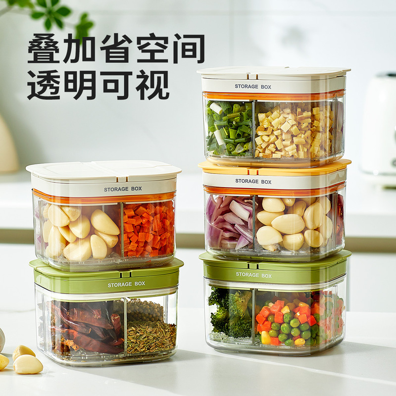 キッチン用玉ねぎ、生姜、ニンニク保存箱、家庭用冷蔵庫用玉ねぎ、コリアンダー、ニンニクペースト保存箱、水切り具、野菜加工品|undefined