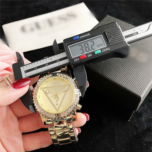 European and American simple and fashionable women's watch Cross-border rhinestone steel band quartz women's watch