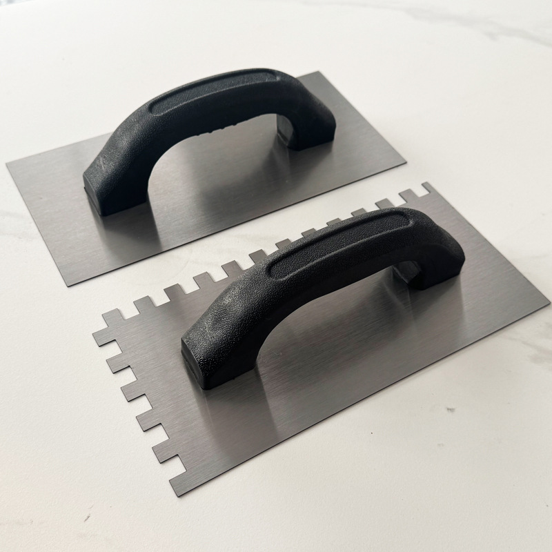 方齿抹泥刀瓦工不锈钢抹泥刀刮腻子贴墙工具抹泥板铺瓷砖锯齿抹子