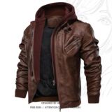 leatherjacketmenhoodies男militaryjacketpu皮衣男厚，男装皮衣，星座1217-1