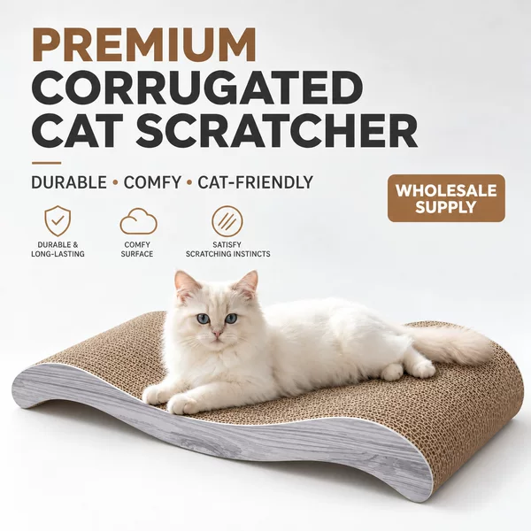 Cat scratching board, cat nest, scratch-resistant and durable product, large rectangular corrugated paper claw sharpening board, cat supplies, cat toy
