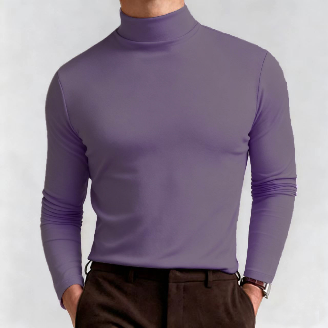 짙은 보라색 긴소매