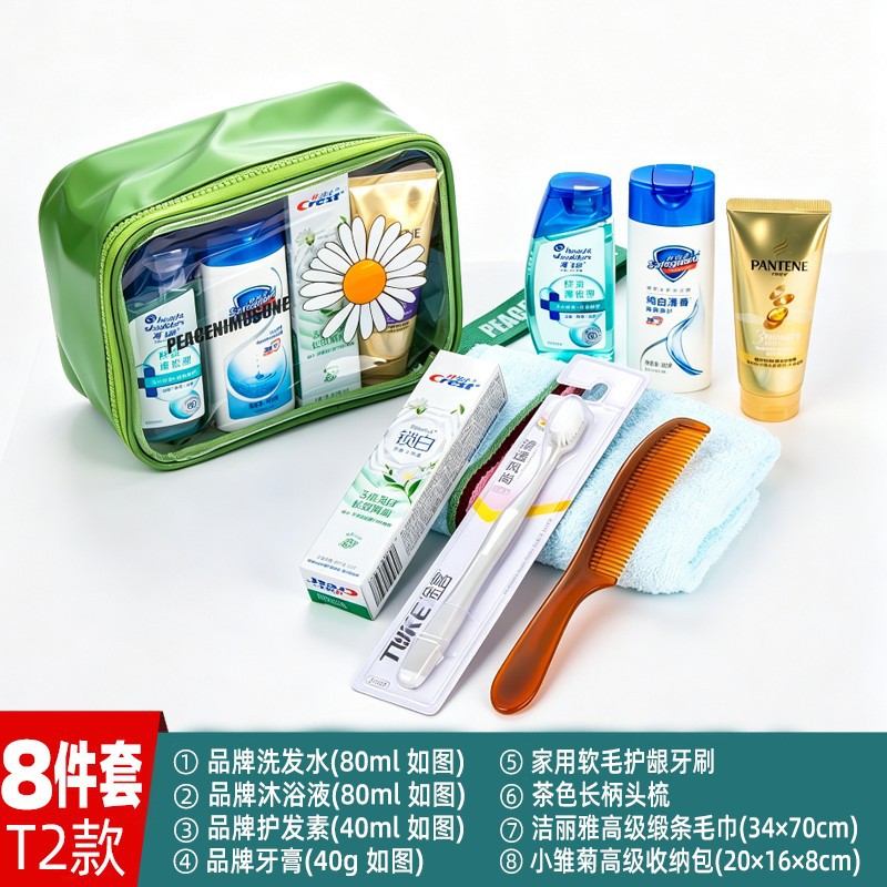 Kit de lavado de viaje bolsa de lavado de viaje cepillo de dientes champú líquido de ropa necesidades diarias general mayoristas