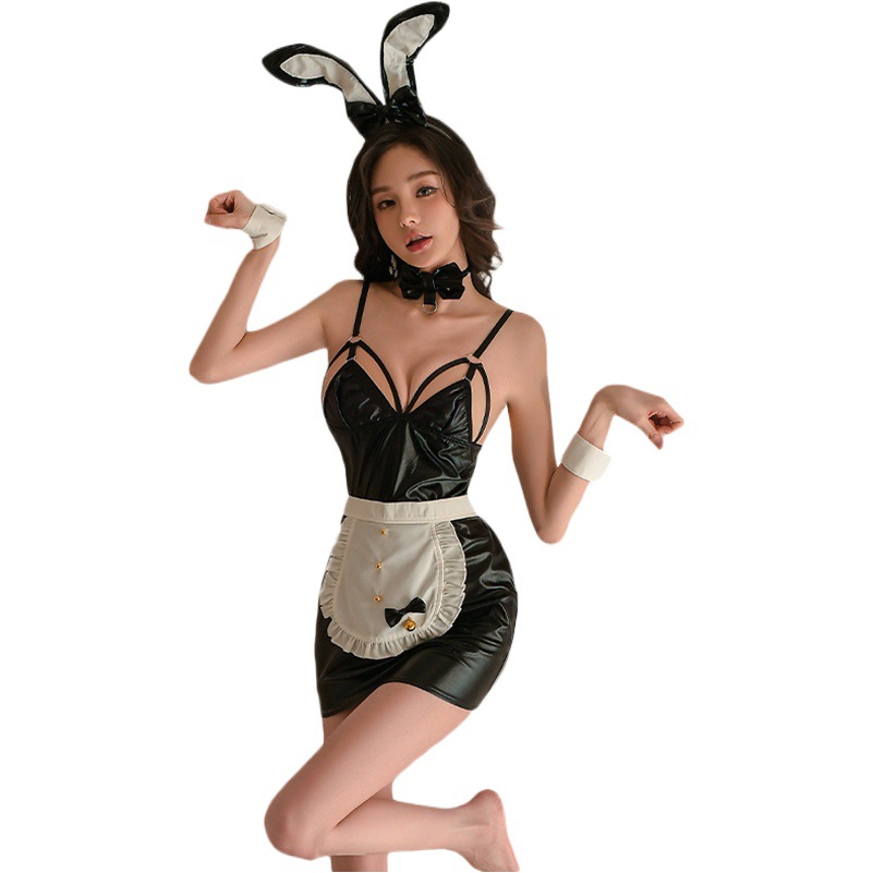 Camexue sexy de dos dimensiones criada Hip-expuso casa libre coqueteo súper corto Peach Hip Bunny uniforme 2091