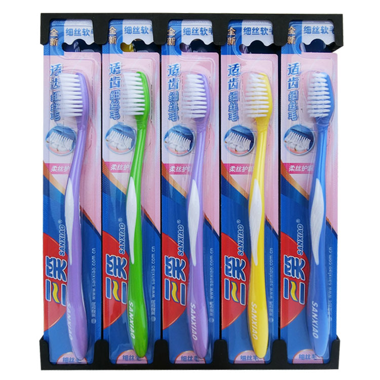Sanxiao cepillo de dientes de cabello suave para adultos, 30 pcs. limpieza doméstica, protección de encías, envío gratuito independiente.