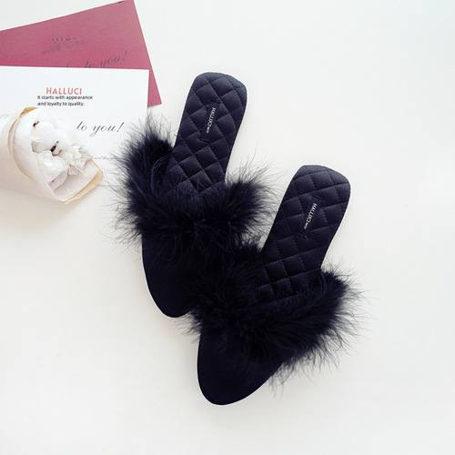 Halluci New Summer Satin Surface Silent Office Slippers, Fashion Anti-Slip Indoor Home Slippers
