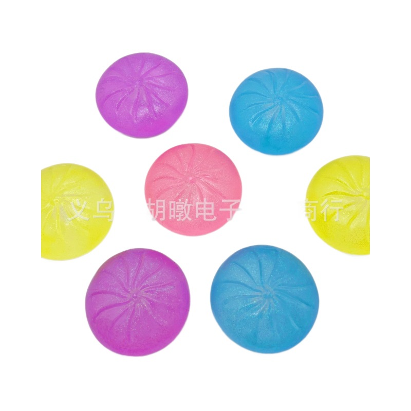 Polvo de oro, maltosa, simulación, forma de bollo, pellizco, bola de descompresión de ventilación de 9CM, juguete de descompresión de rebote lento al por mayor