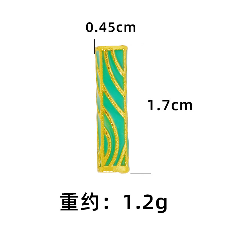Gufasha oro pinza ardiente azul largo no se desvanece piedra verde largo diapasón Diy accesorios colgante colgante