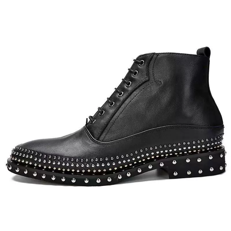 Ботинки Челси, мужские ботильоны, модные британские БОТИНКИ, низкие ботинки из воловьей кожи, мужские Модные металлические ботинки с заклепками 2021