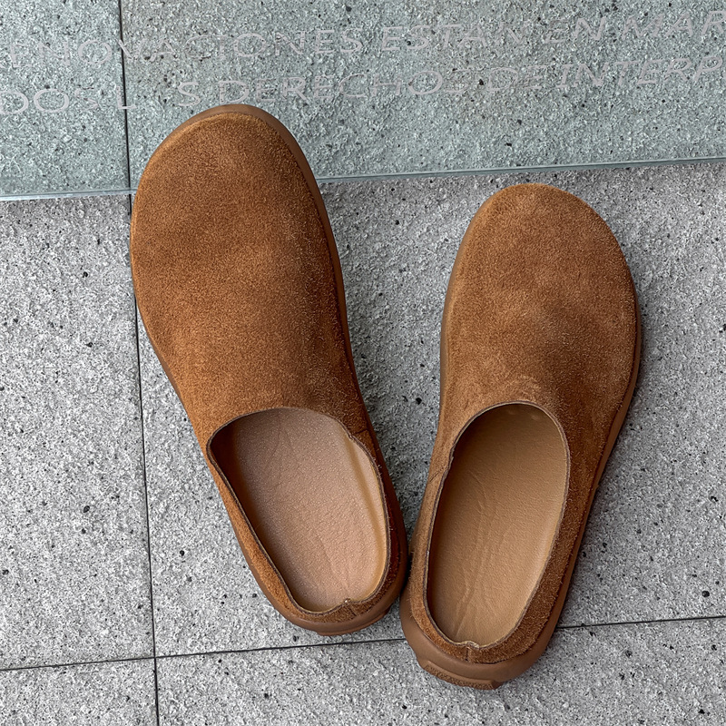 新款博肯潮凉拖休闲包头半拖情侣拖鞋45773-35773驼色棕色米色-J