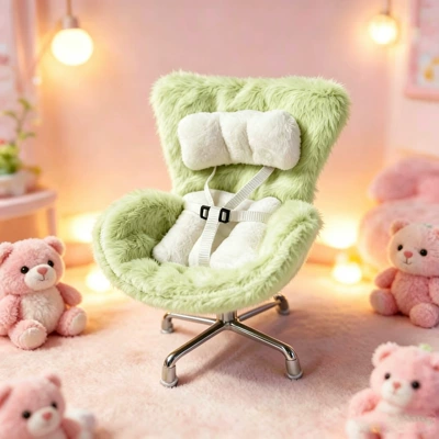 Car ornaments – Decoration, Car Interior Decoration - light-green-headrest-plush-chair-with-legs