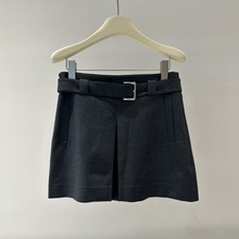 2025秋季新款女装气质百搭高腰休闲显瘦半身裙腰带短裙E321326