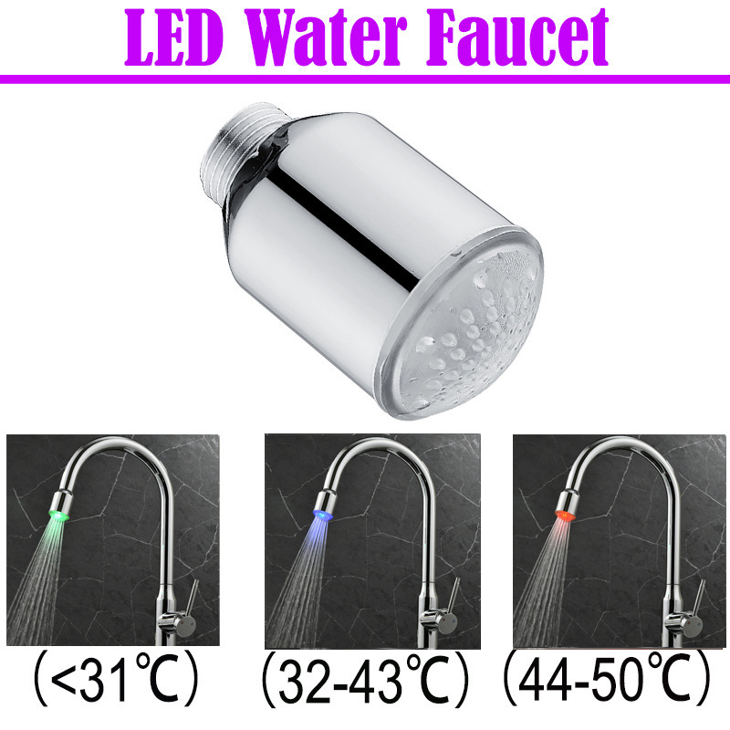 Foreign Trade Faucet, Color-Changing Faucet, Led Temperature-Controlled Three-Color Temperature-Sensitive Color-Changing Faucet, Power-Free Faucet Sdf-A12