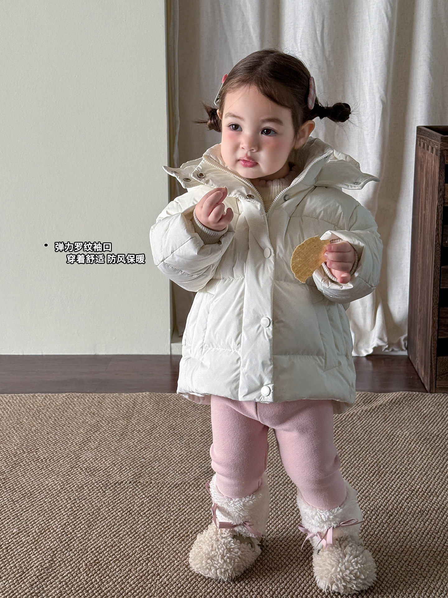 Ropa infantil de azúcar de pera, ropa de invierno de niñas, ropa de invierno, 90 chaqueta de lana, ropa de bebé, abrigo de frío