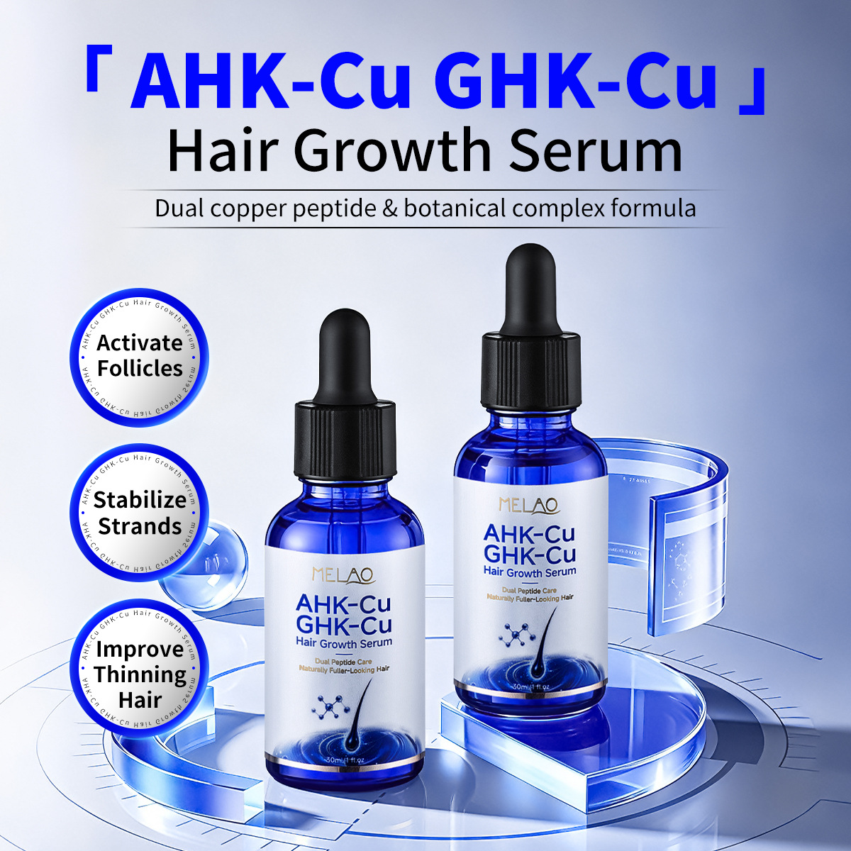 Grenzüberschreitende VC Originallösung feuchtigkeitsspendend und pflegend C-Vitamin Niacinamid Retinol PDRN Polypeptid Blaugrüner Kupfer Peptid Gesichtsessenz OEM