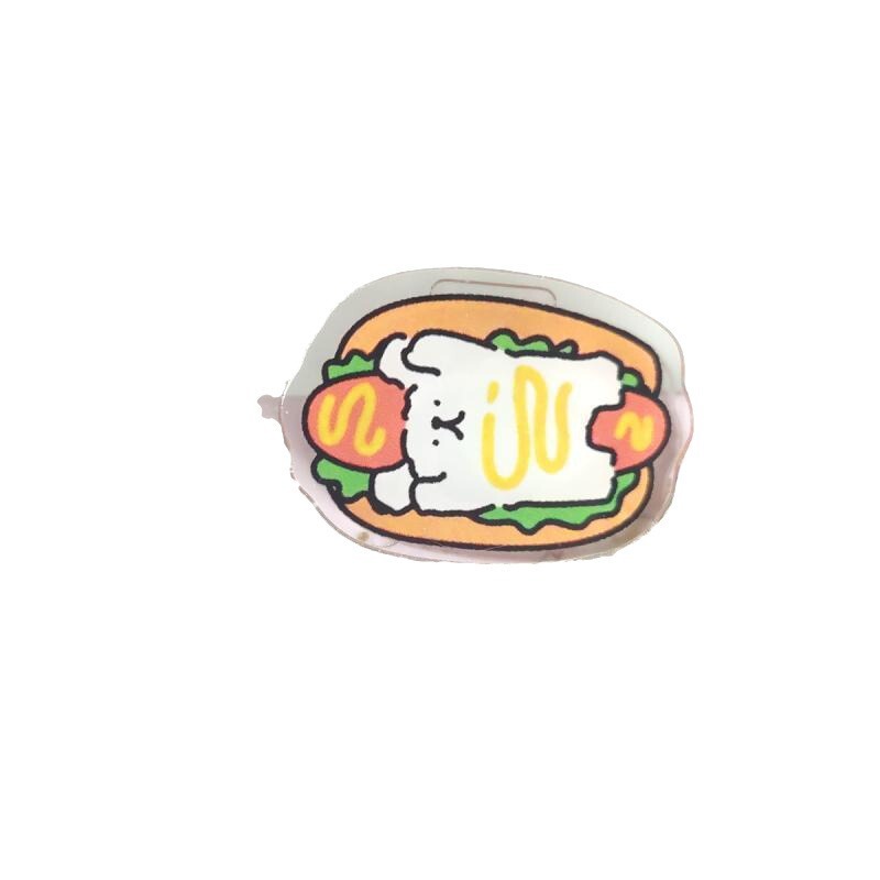 透明アクリルppクリップライン子犬ポテトチップスハンバーガー漫画クリエイティブクリップ試巻クリップ便箋クリップ|undefined