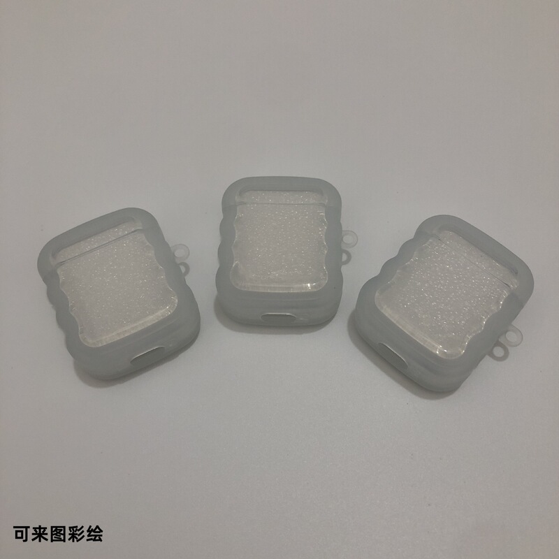 I12 Bluetooth Earphone Protective Case, Domestically Produced Huaqiangbei Earphone Shell, Tpu Transparent Material, Can Be Painted, Straight Edge Wave Pattern