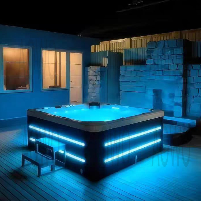 bañera de masaje acrílico al aire libre spa spa bañera para 5 personas piscina villa jardín bañera de jacuzzi