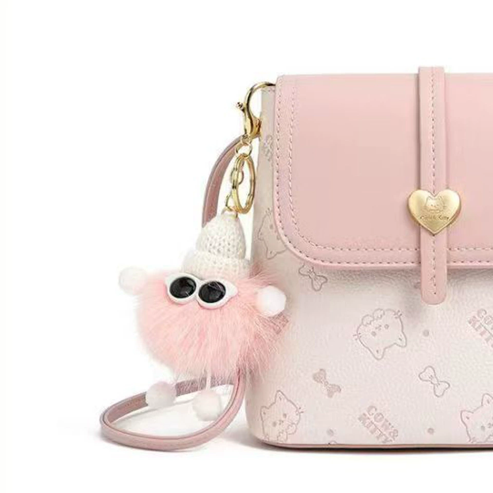 Keychain, cute plush bag decoration, doll, DIY