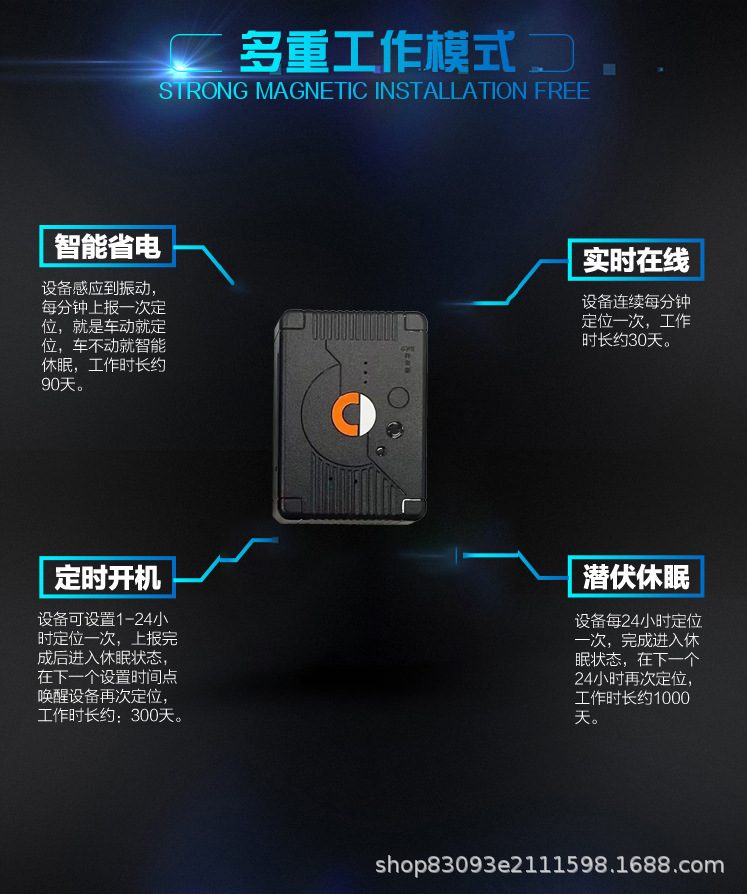 Beidou Gps Magnetic Locator, Vehicle-Mounted Positioning, Installation-Free, Car Anti-Theft, Ultra-Long Standby, Remote Tracking