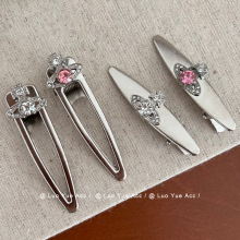 轻奢风水钻发夹甜酷少女发卡高级感甜美个性发饰精品店头饰批发