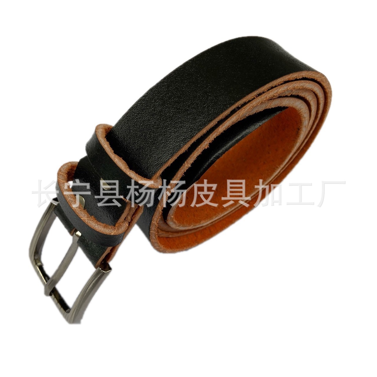 피그스킨 블랙 벨트 폭 3.2CM [핀버클]