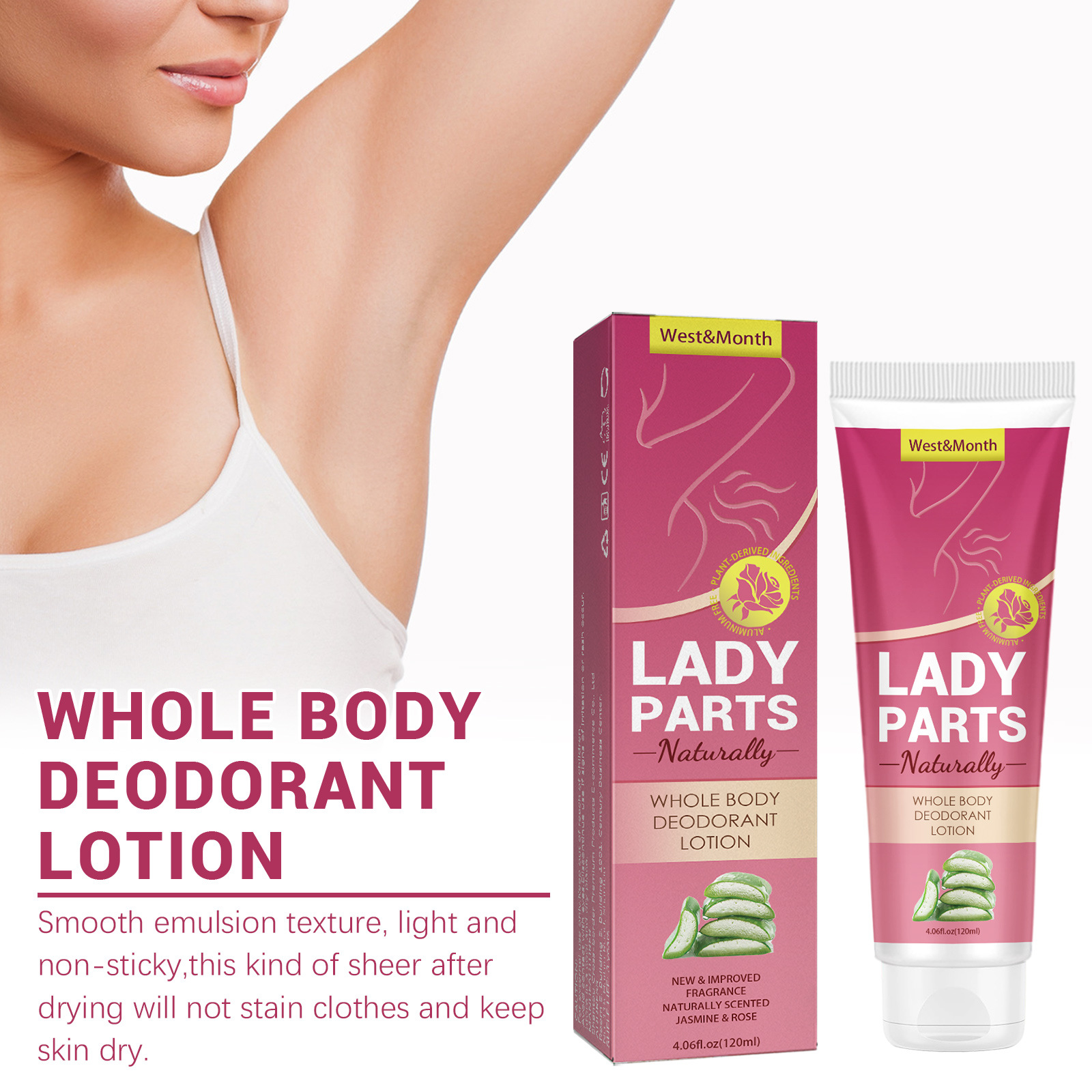 West&Month Body Deodo: Odor, Sweat, Odor Cleaning, Underarm Whitening, Warm, and Refreshing_voghion.com