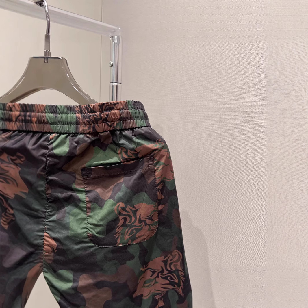 Men's Ice Silk Casual Shorts Lightweight Breathable Tiger Print Summer Beach Streetwear Sports_viptrois.com