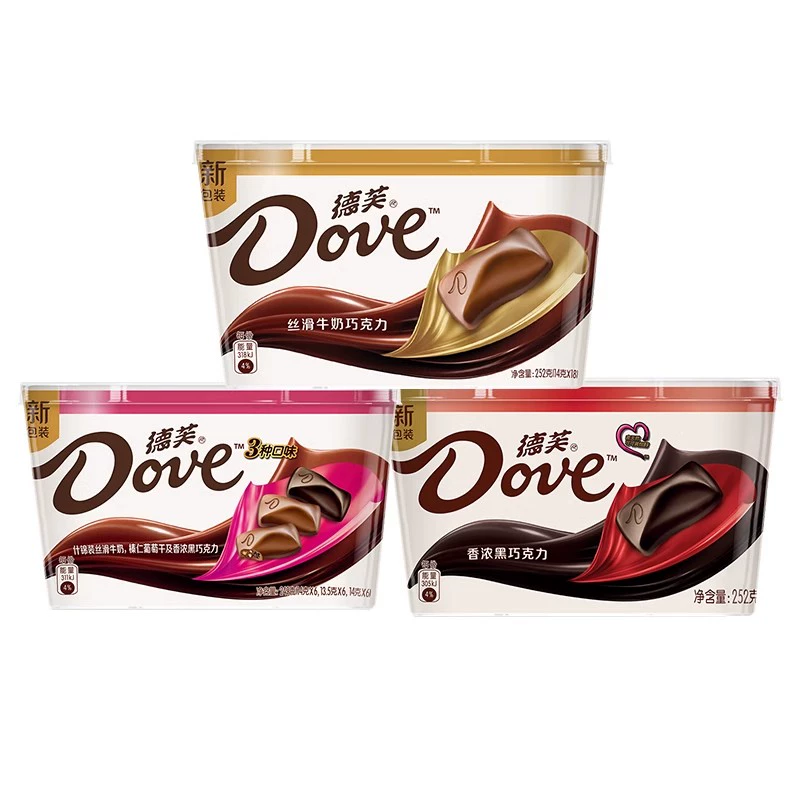 Подарочная коробка шоколада (Dove) ассорти — 224 г шелковистого молочного и наборы разных размеров