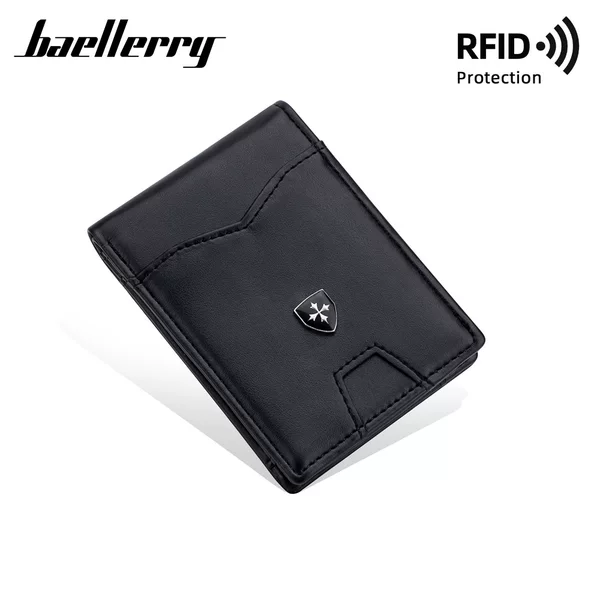 New Men's Card Holder Cross-Border European and American 80% off Color Matching Business Thin Credit Card Anti-Theft Brush Wallet Card Holder Wallet