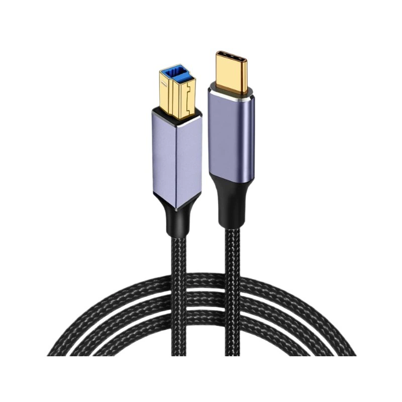 Type-c to printer data cable male to male square port computer solid state drive cable USB3.0 square port cable