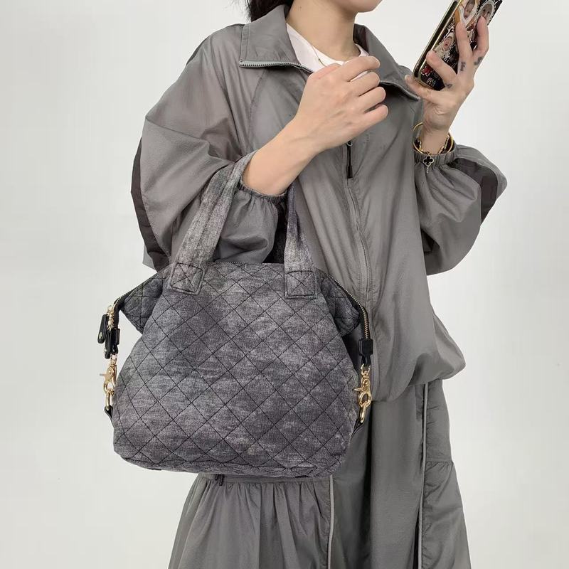 跨境专供女士时尚个性仿旧尼龙渐变手提包百搭通勤单肩斜挎包|undefined