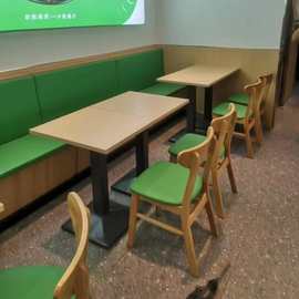 饭店餐桌椅实木商用小桌子小吃快餐店面馆简约桌椅早餐店餐桌餐椅