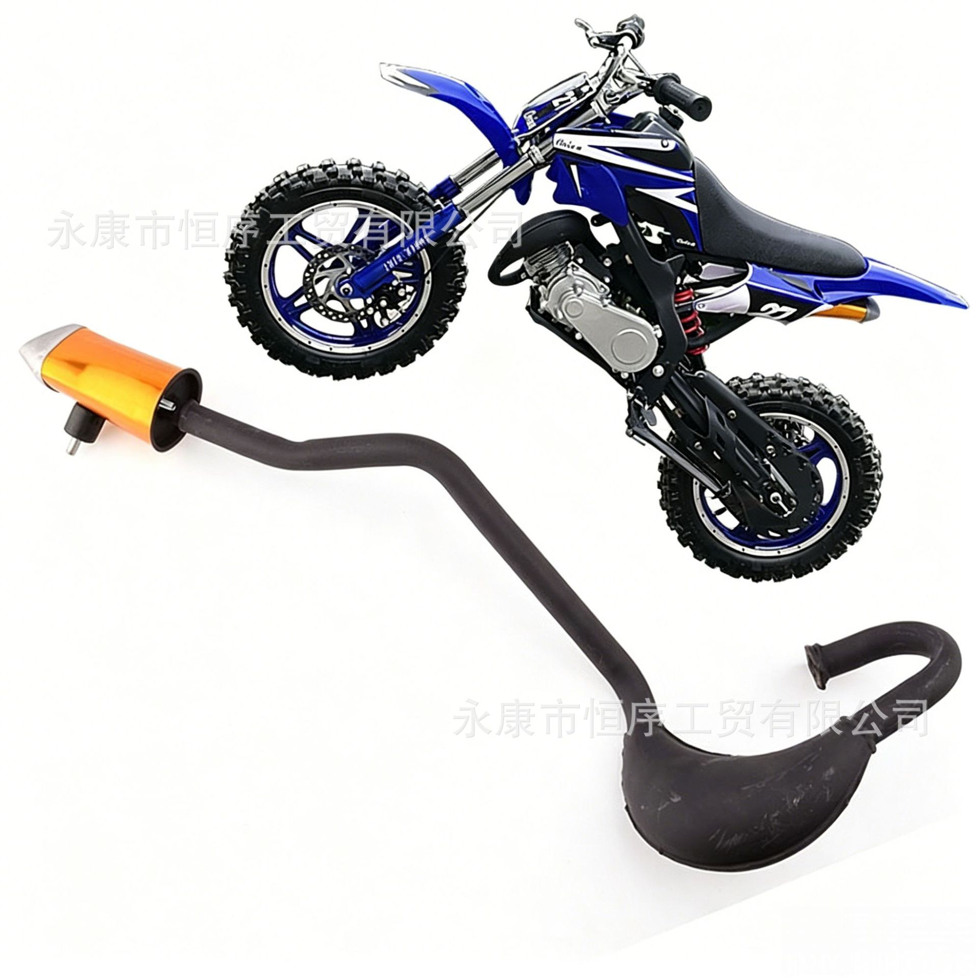 Mini Sports Car Off-Road Vehicle Accessories 49Cc 2-Stroke Engine Exhaust Pipe Silencer Exhaust Tube