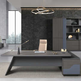 D0224智丰总裁桌 轻奢时尚大班台办公室家具 经理办公桌椅组合