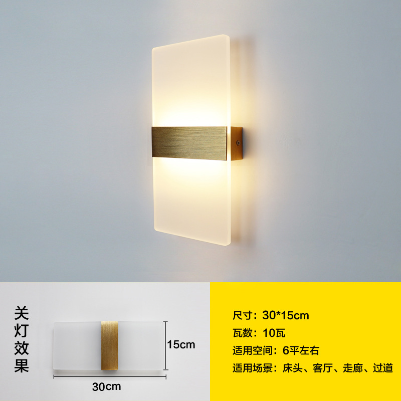 Lámpara de Pared LED de Acrílico para Dormitorio y Pasillo