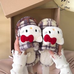 少女感高颜值可爱猫咪包头棉拖鞋秋冬季外穿时尚保暖舒适百搭毛拖