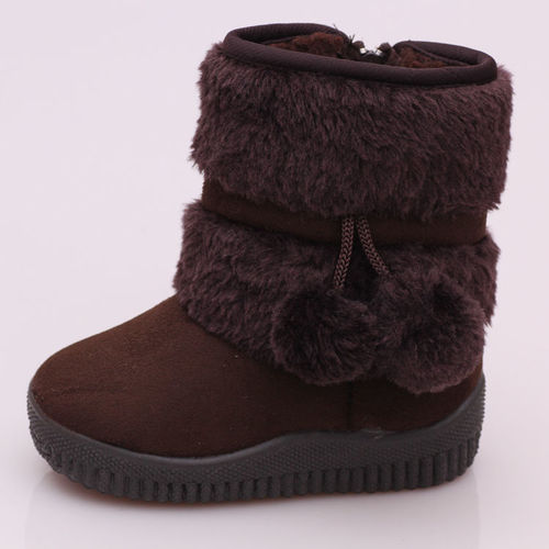 Children's snow boots, thick and velvet, outdoor non-slip soft and warm cotton shoes, boys and girls, thick cotton boots, thick sole cotton