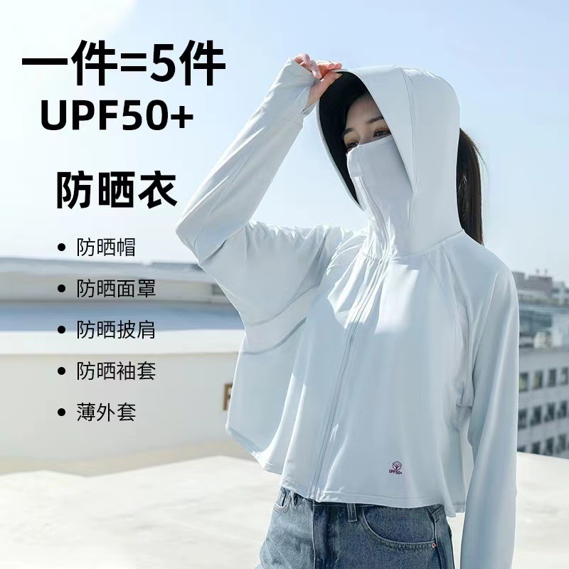 Women's Black Vinyl Sunscreen Jacket 2023 Summer New Outdoor Sports Sunshade and UV Protection Plus Size Jacket