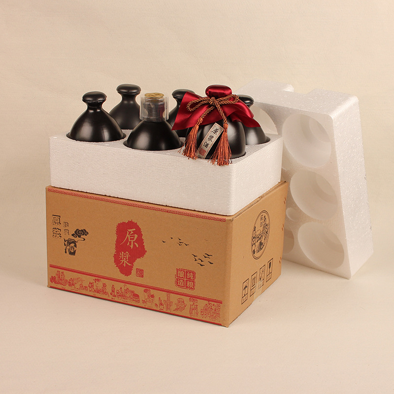 陶瓷酒瓶空瓶子仿古酒具玻璃酒坛家用小酒壶一斤装白酒酒瓶手抓瓶