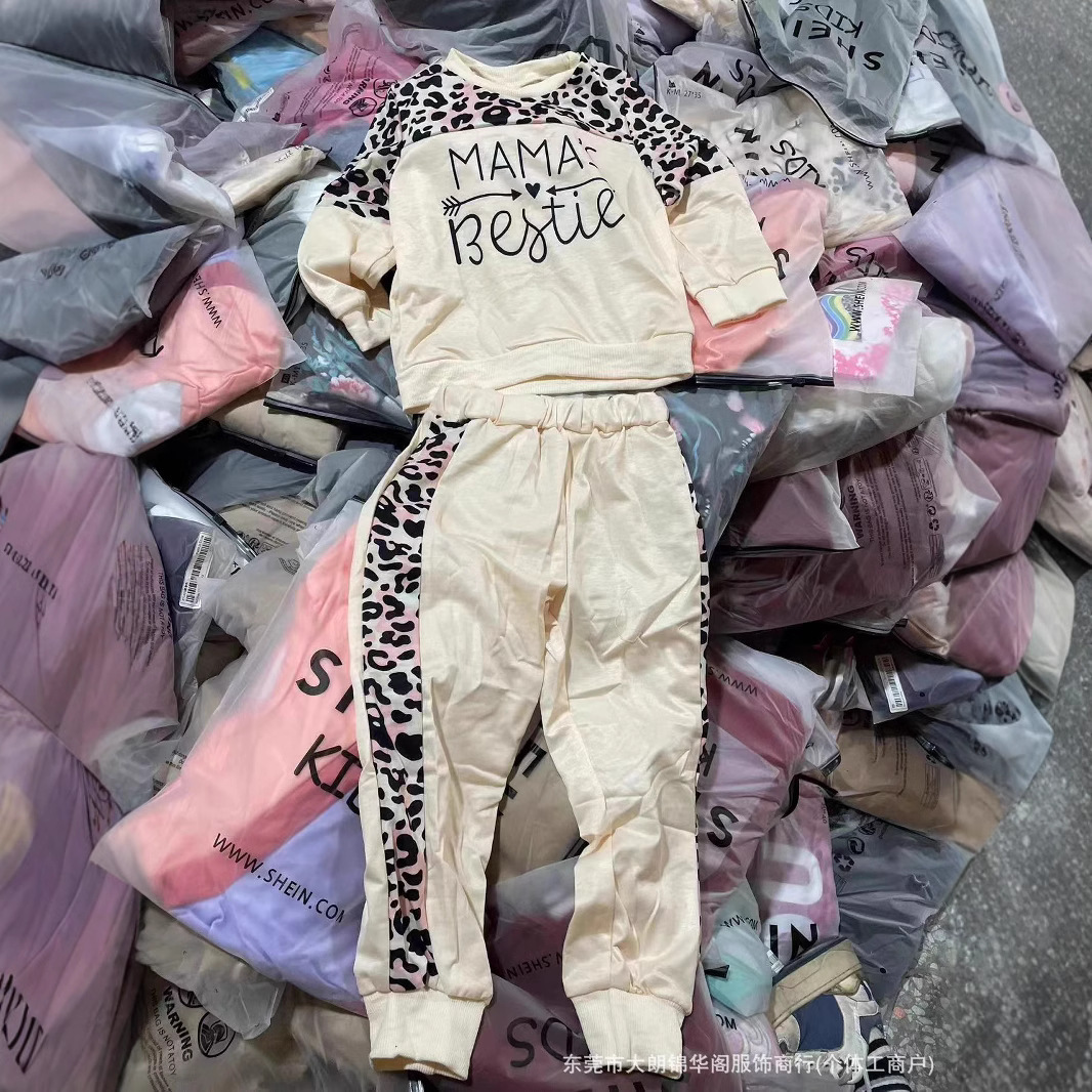 Shein European and American Children's Clothing Sets Kid Mixd Sets Export Miscellaneous Sexy Dresses Stock Tail Goods