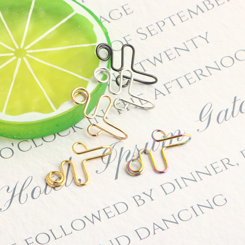 Simple Style Solid Color Stainless Steel Nose Ring 1 Piece