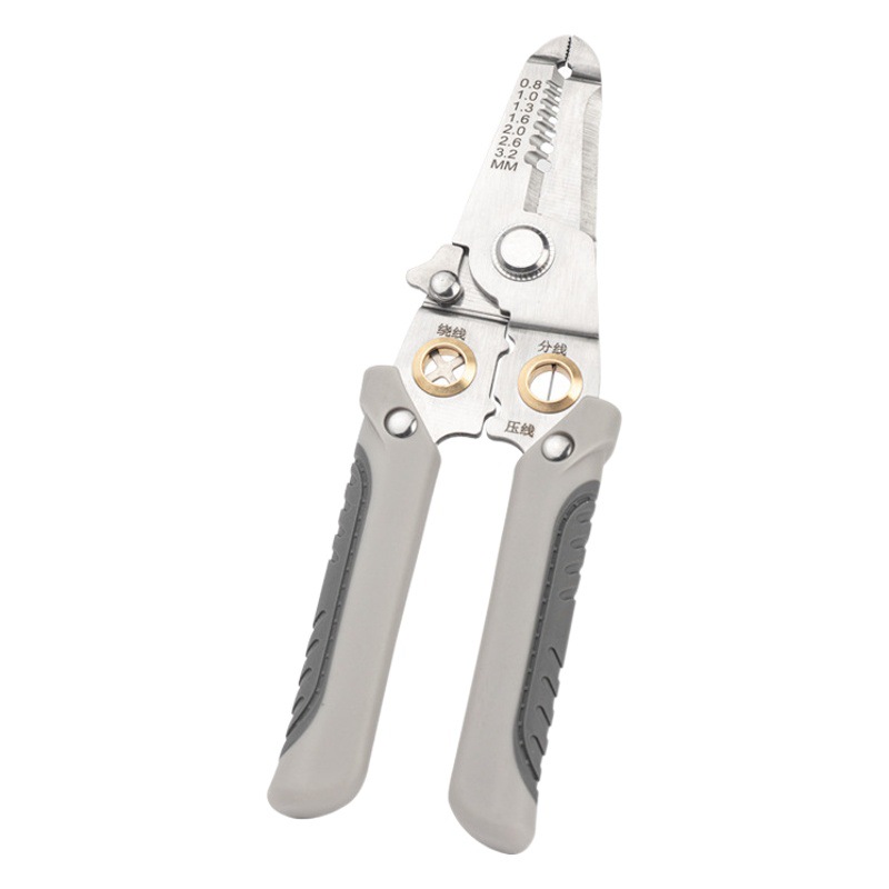 De acero inoxidable de múltiples funciones eléctrico Pelacables divisor de alambre cortador de alambre Pelacables alicates Pelacables de cuero