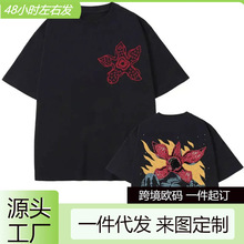 【跨境欧码】艾迪·曼森T恤食人花怪物图案T恤男女服装哥特时