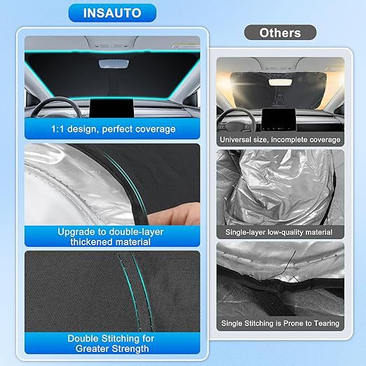 Customized Toyota Car-Specific Sunshade for Sun Protection and Heat Insulation, Foldable Sunshade for Camry, Rav4, Prius