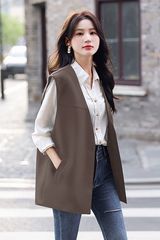 时尚气质宽松显瘦马夹女春秋季2025新款韩版洋气西装马甲外穿上衣