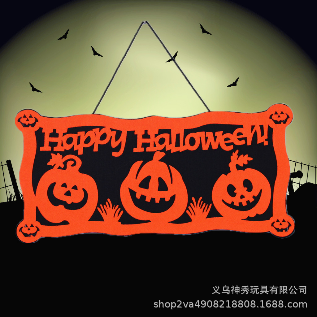 Transfronterizo nuevo Halloween decoración calabaza sombrero puerta mágica colgar escena del festival de fantasmas colgante colgante artículos