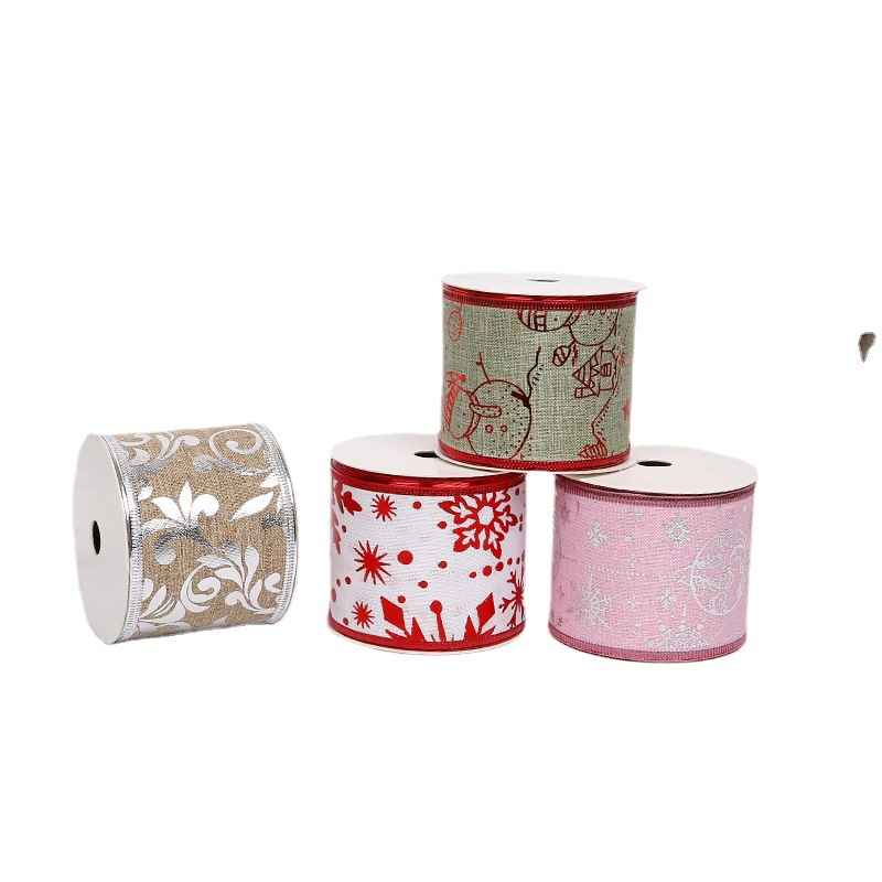 Yuanda cinta borde de metal cinta flocado cinta cebolla cinturón franela de oro Vacaciones de Navidad decoración de la boda cinta de poliéster